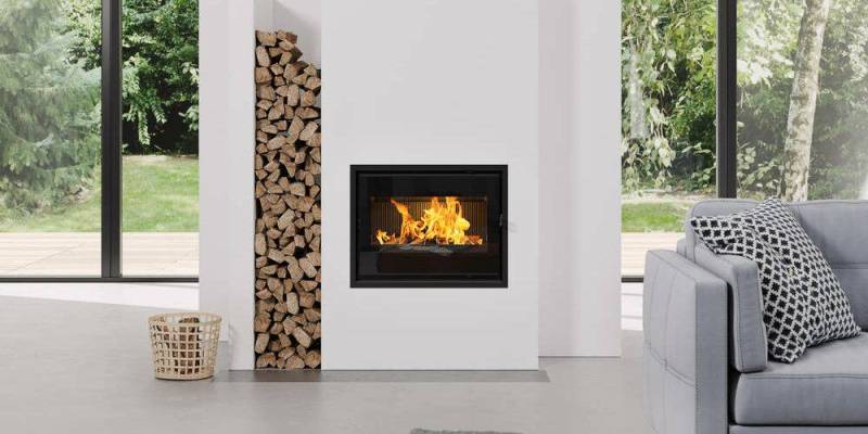 Insert à pellets autonome dans une maison de plain-pied à Dieulefit