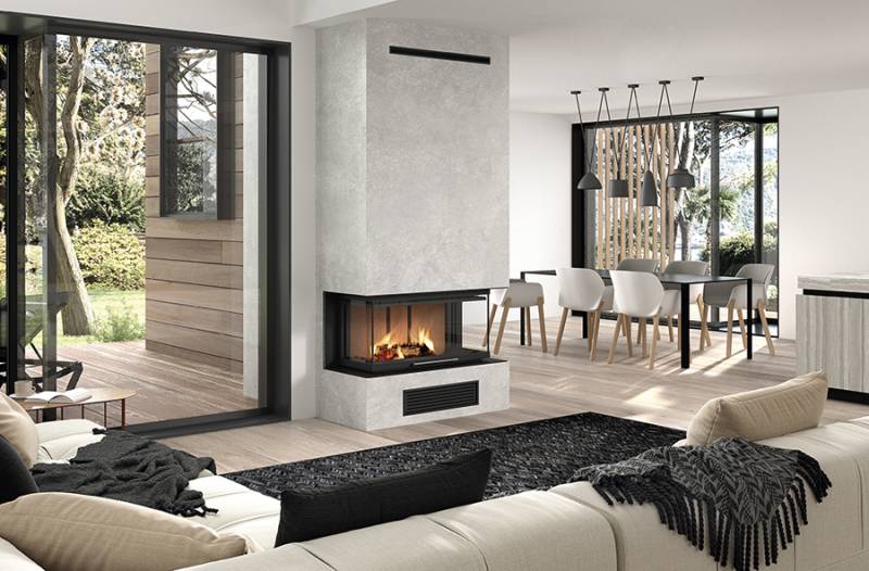 Insert bois design installé à Nyons par Lunaflamme, solution élégante et économique pour retraités.